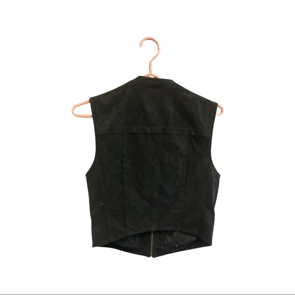 ❤️2/$30🩷BCBG | Suede Black Moto Vest | Size Medium - Picture 2 of 3
